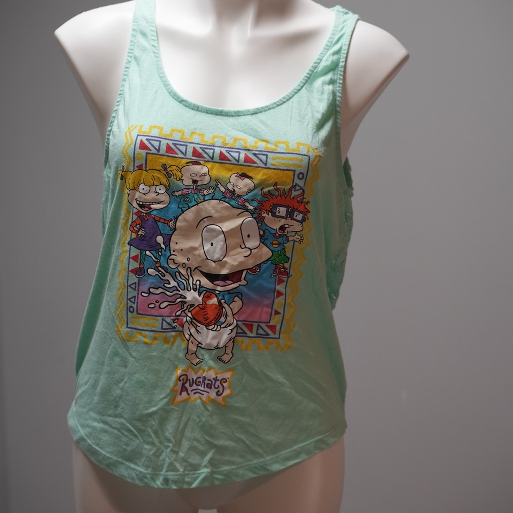 Source Unknown Mint Green Rugrats Muscle Tee